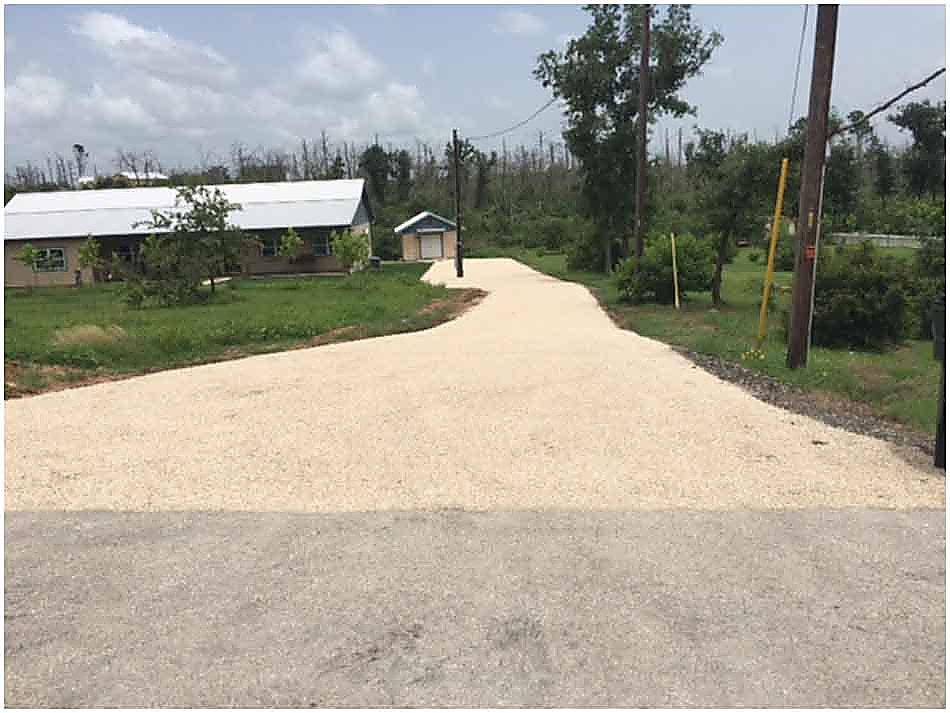 Completed light-aggregate chip-seal driveway