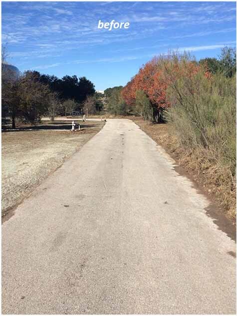 Driveway before sealcoating